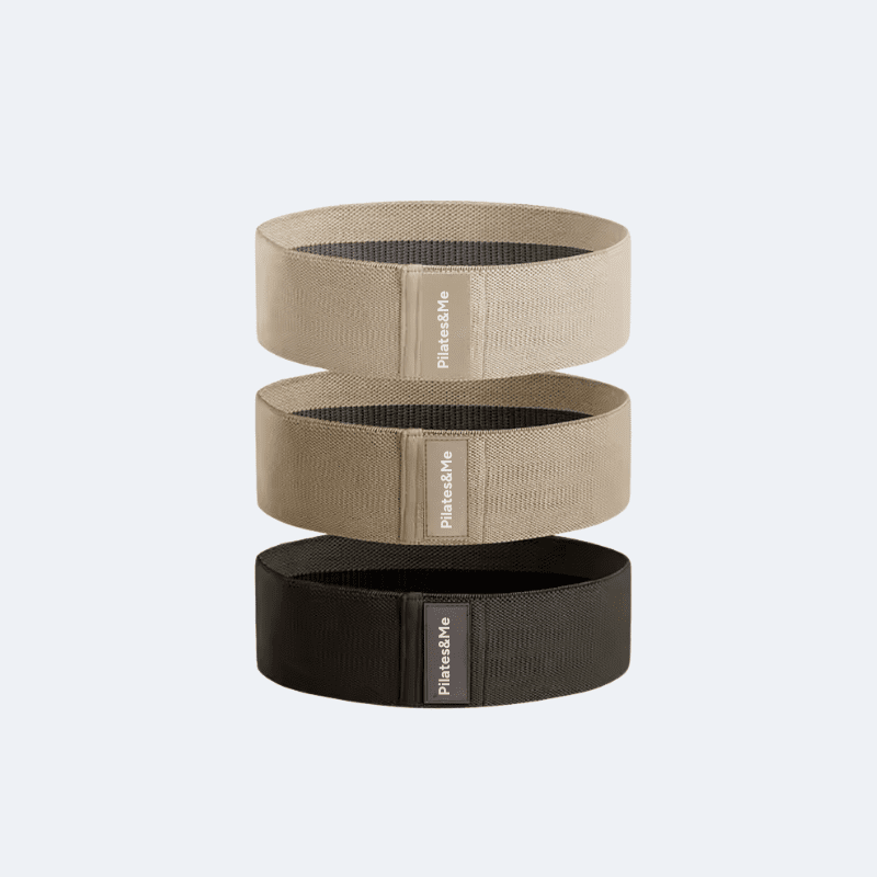 Bandes élastiques Pilates beige - Léger, Moyen, Fort