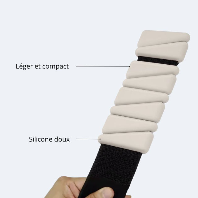 Poids Pilates 1kg Beige pour chevilles et poignets