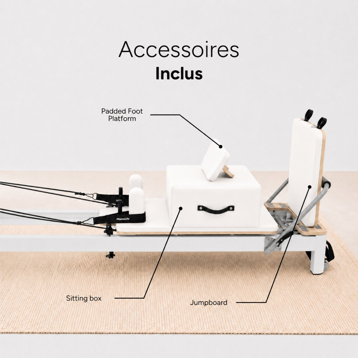 Reformer Pilates AERO™ Blanc