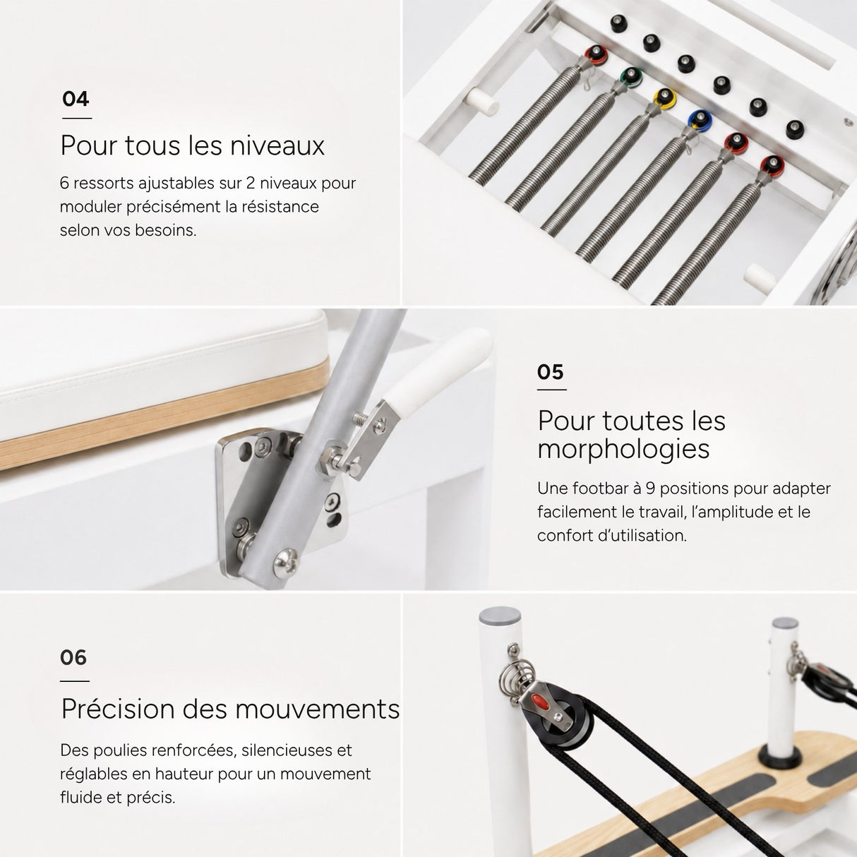 Reformer Pilates AERO™ Blanc