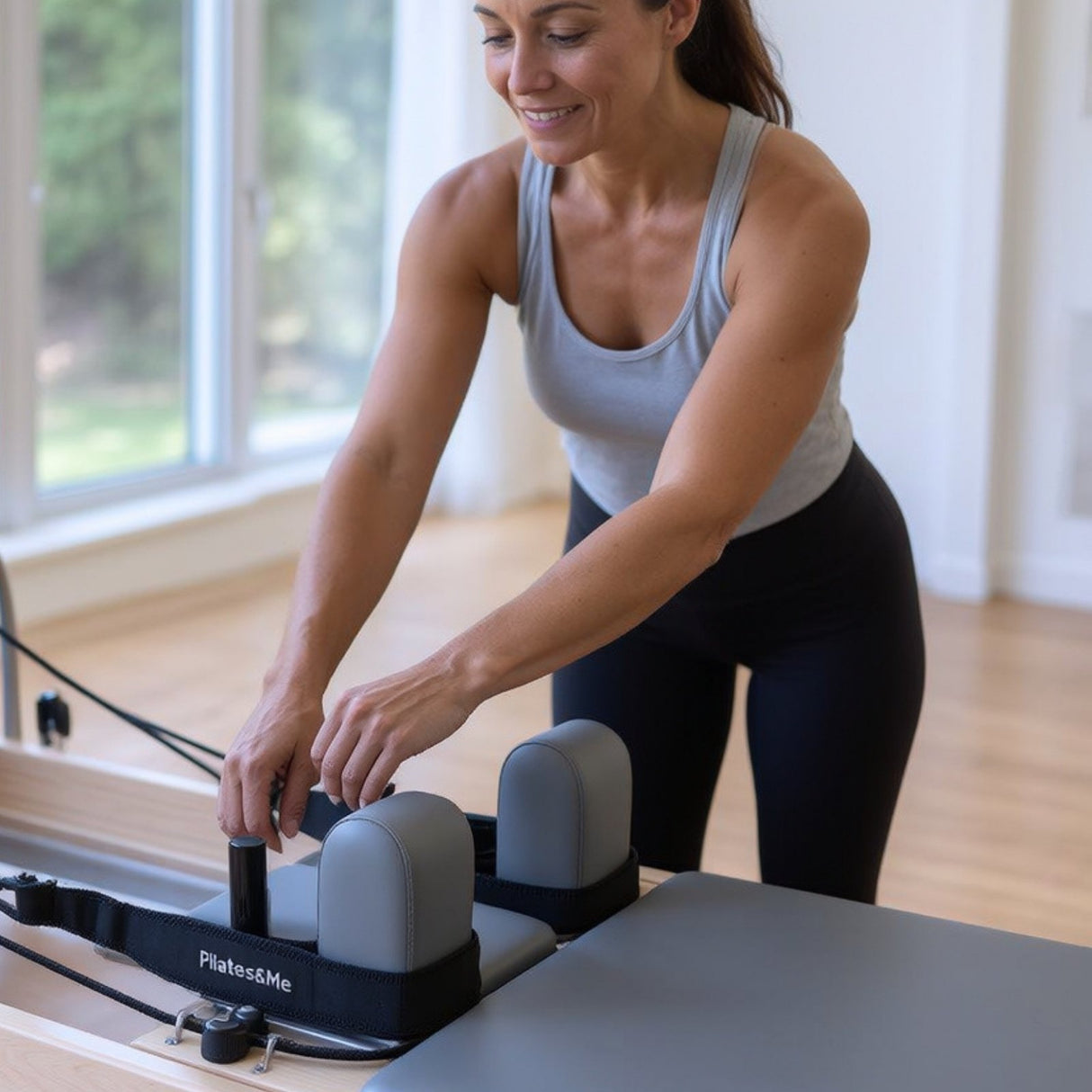 Reformer Pilates ESSENTIAL™ gris