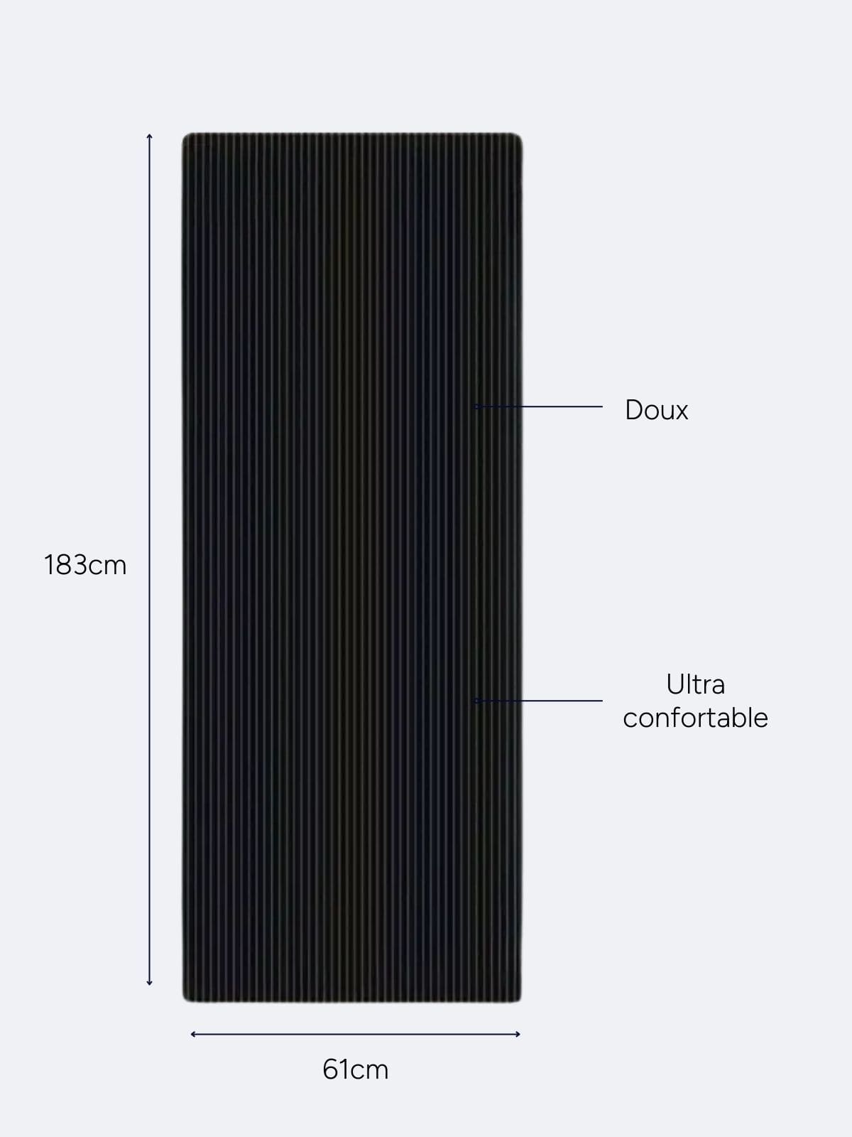 Tapis de Pilates Bordeaux confort | 183 x 61 cm