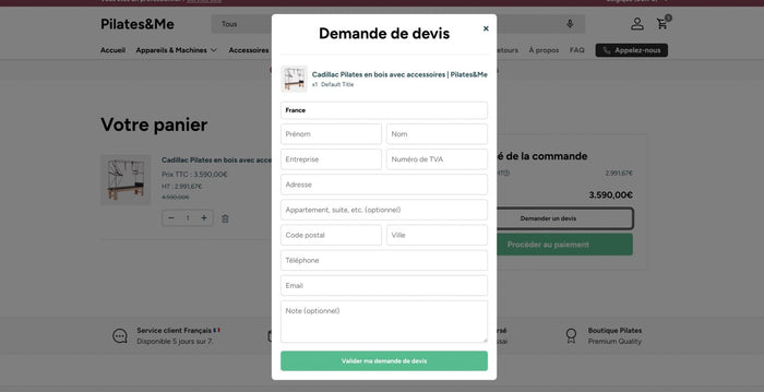 Etape 2 Demandez un devis