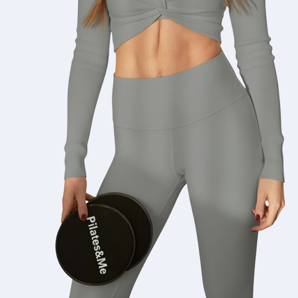 Schwarze Pilates-Gleiter