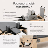 Reformer Pilates ESSENTIAL™ gris