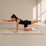 Tapis de Pilates beige clair antidérapant de 183 x 64 cm